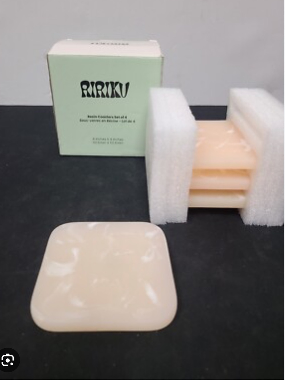 RIRIKU resin coaster 4 pk
